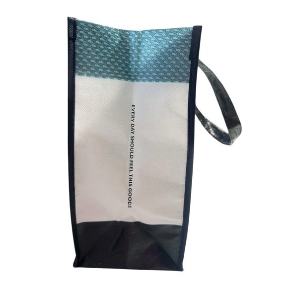 Vineyard Vines Navy and White Reusable Shopping Tote Bag - Picture 3 of 4